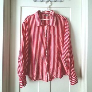H&M Lightweight Button Up Striped Shirt